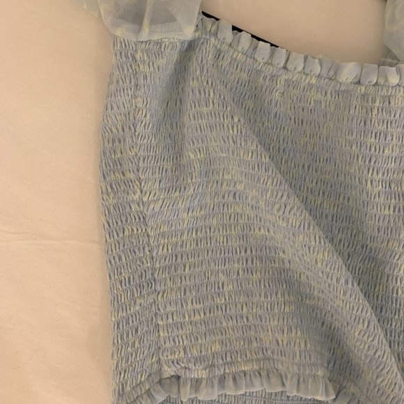 NEW Without tags Wilfred Saga Blouse Smocked  Sheer longsleeve Size XS - Picture 4 of 9